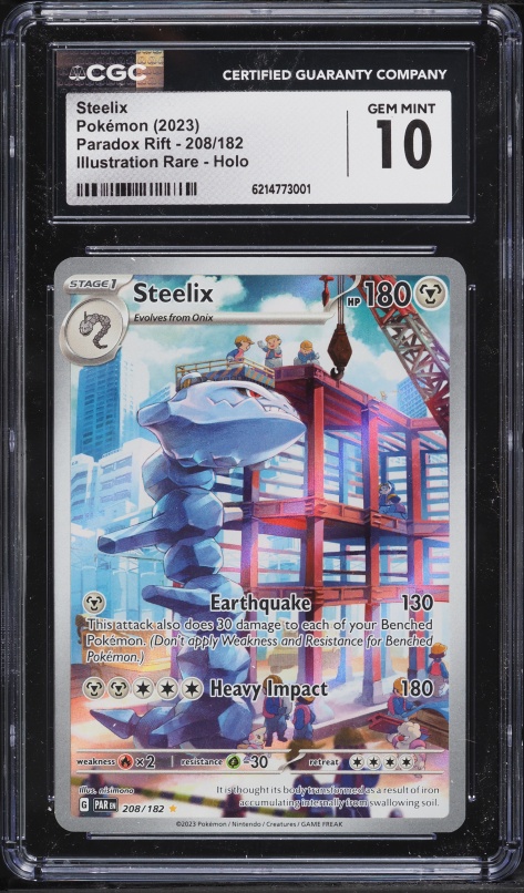 2023 Pokemon Scarlet & Violet Paradox Rift IR Steelix #208 CGC 10 GEM MINT