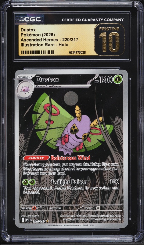 2026 Pokemon Mega Evolution Ascended Heroes IR Dustox #220 CGC 10 PRISTINE