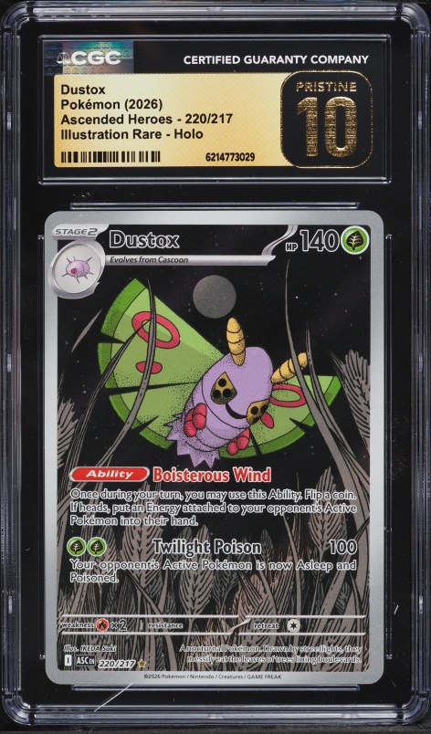 2026 Pokemon Mega Evolution Ascended Heroes IR Dustox #220 CGC 10 PRISTINE