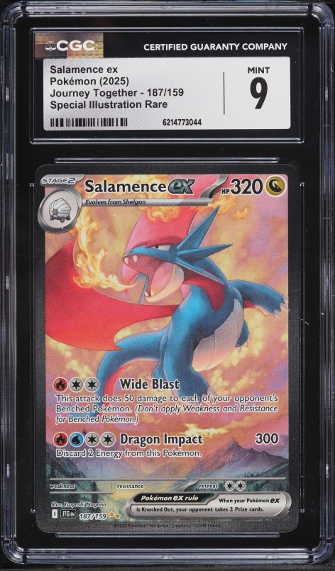 2025 Pokemon Scarlet & Violet Journey Together SIR Salamence Ex #187 CGC 9 MINT