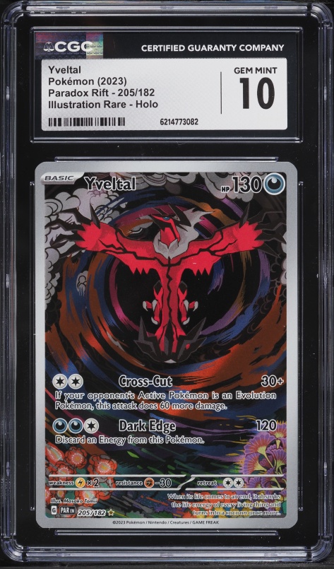 2023 Pokemon Scarlet & Violet Paradox Rift IR Yveltal #205 CGC 10 GEM MINT