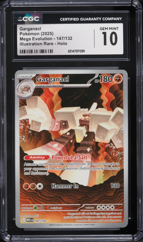 2025 Pokemon Mega Evolution IR Garganacl #147 CGC 10 GEM MINT