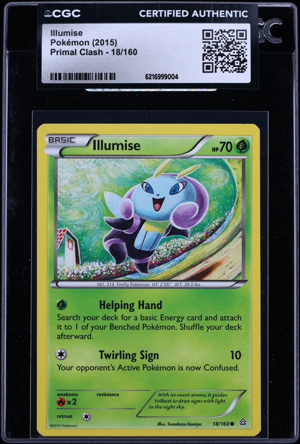 2015 Pokemon XY Primal Clash Illumise #18 CGC AUTH