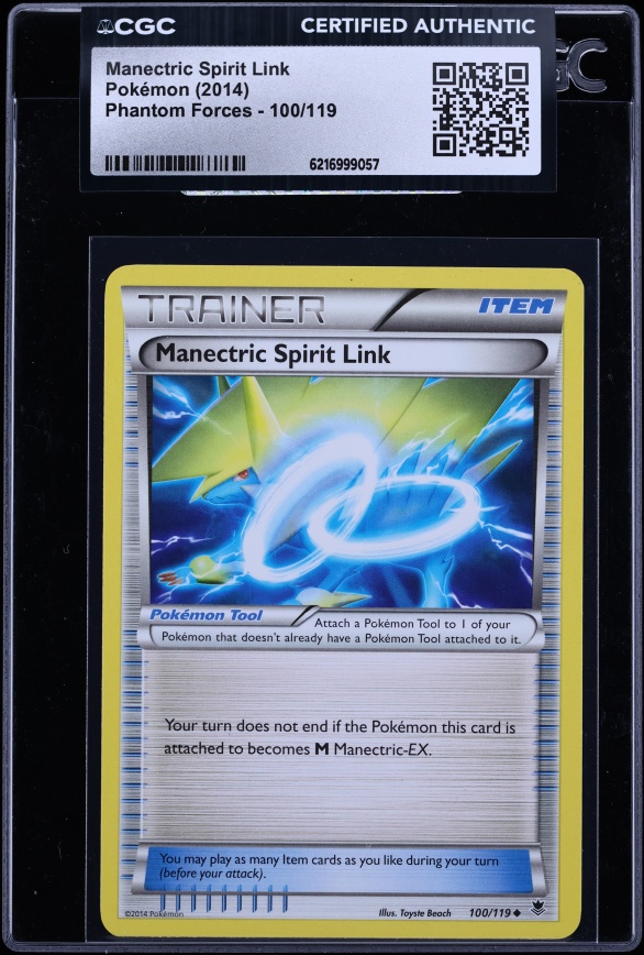 2014 Pokemon Phantom Forces Manectric Spirit Link #100 CGC AUTH