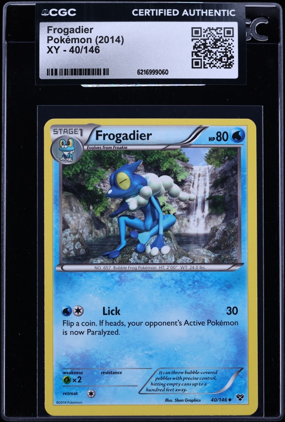 2014 Pokemon Xy Frogadier #40 CGC AUTH