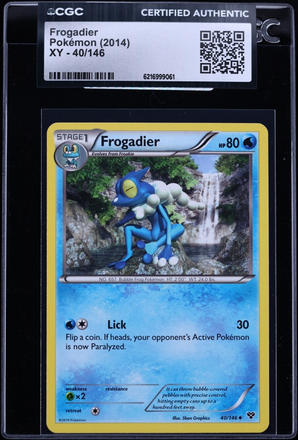 2014 Pokemon Xy Frogadier #40 CGC AUTH