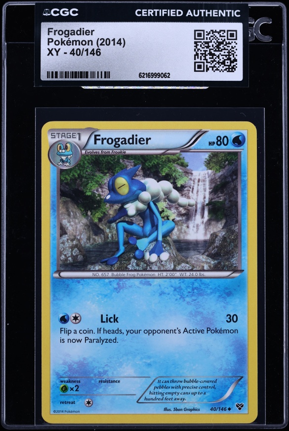 2014 Pokemon Xy Frogadier #40 CGC AUTH