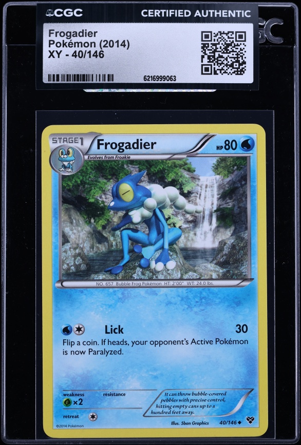 2014 Pokemon Xy Frogadier #40 CGC AUTH