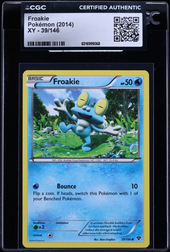 2014 Pokemon Xy Froakie #39 CGC AUTH