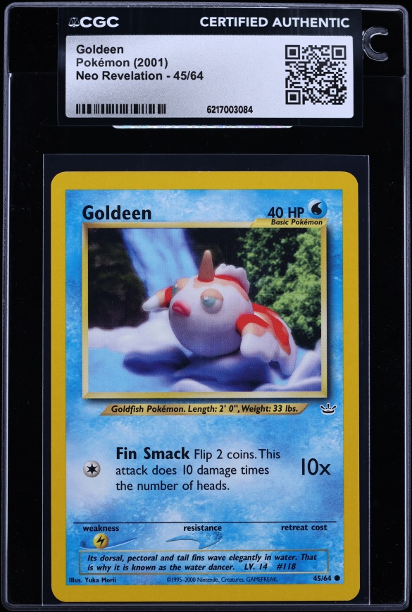 2001 Pokemon Neo Revelation Goldeen #45 CGC AUTH