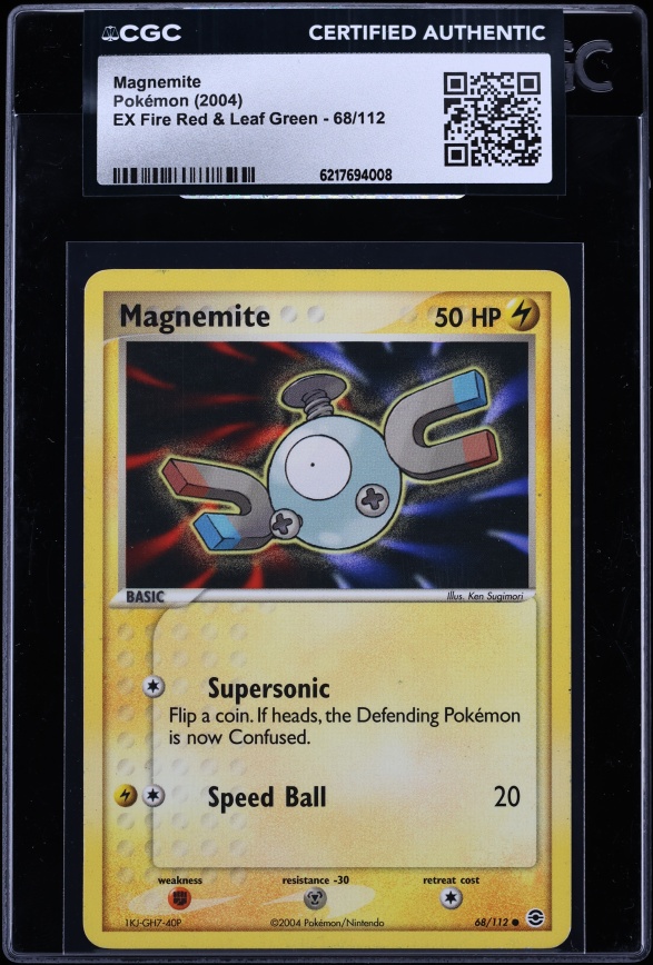 2004 Pokemon EX Fire Red & Leaf Green Magnemite #68 CGC AUTH