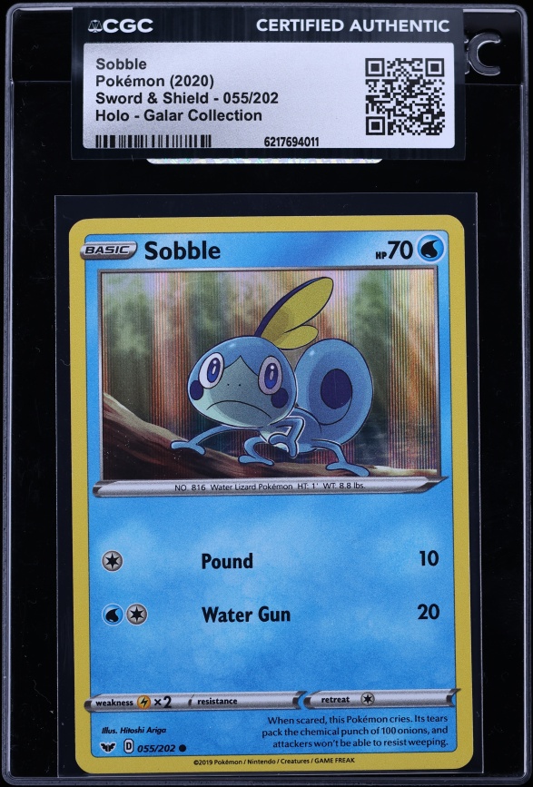 2020 Pokemon Sword & Shield Holo Galar Collection Sobble #055 CGC AUTH