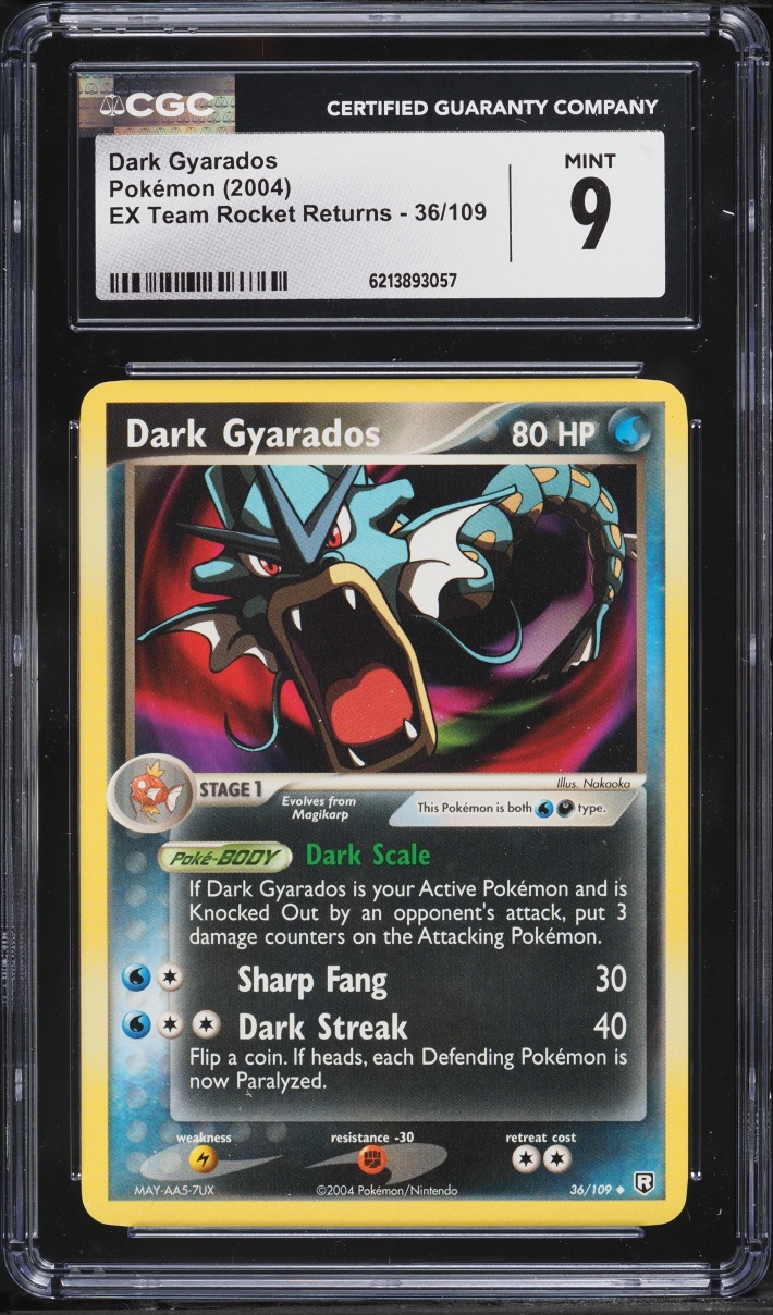 2004 Pokemon EX Team Rocket Returns Dark Gyarados #36 CGC 9 MINT
