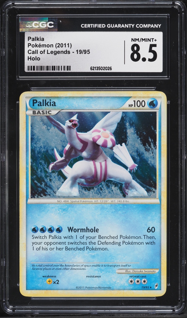 2011 Pokemon HeartGold & SoulSilver Call Of Legends Holo Palkia #19 CGC 8.5 NM-MT+