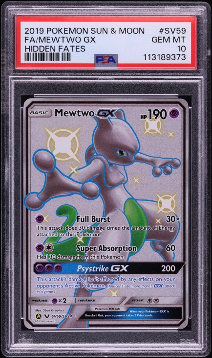 2019 Pokemon Japanese Sun & Moon Miracle Twins Rainbow Rare Mewtwo