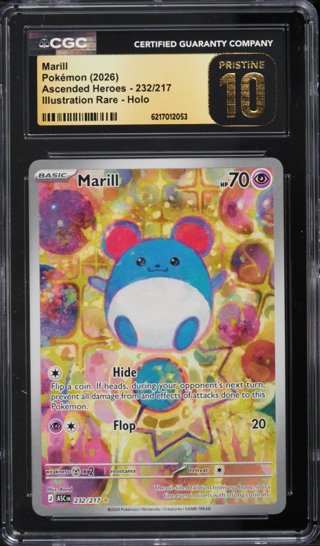 2026 Pokemon Mega Evolution Ascended Heroes IR Marill #232 CGC 10 PRISTINE