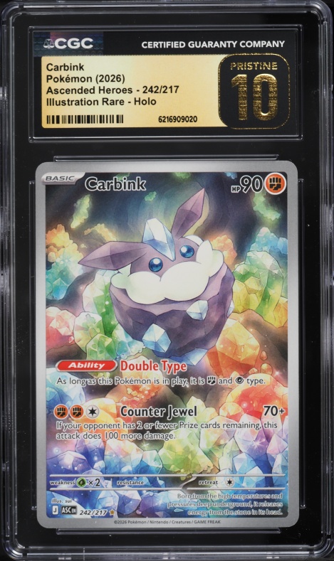 2026 Pokemon Mega Evolution Ascended Heroes IR Carbink #242 CGC 10 PRISTINE