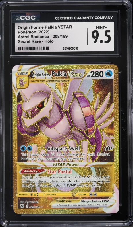 2022 Pokemon Sword & Shield Astral Radiance Gold Rare Origin Forme Palkia VSTAR #208 CGC 9.5