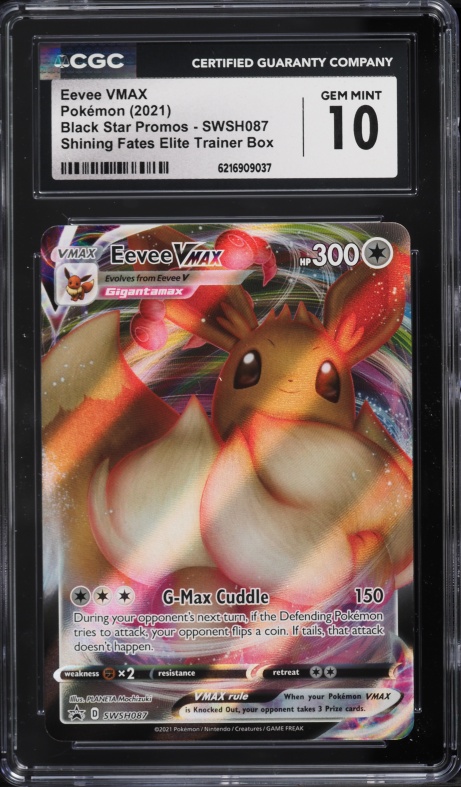 2021 Pokemon Sword & Shield Promo Shining Fates ETB Alt Art Eevee VMAX #SWSH087 CGC 10 GEM MINT