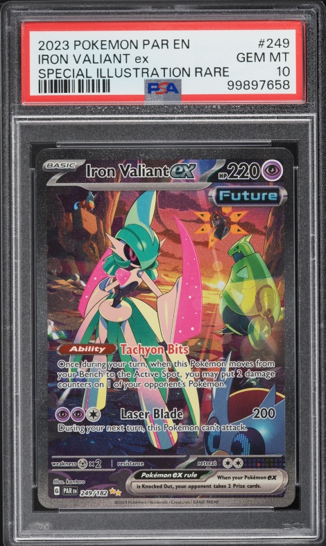 2023 Pokemon Scarlet & Violet Paradox Rift SIR Iron Valiant ex #249 PSA 10 GEM MINT
