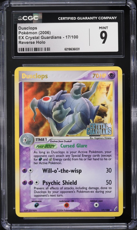 2006 Pokemon EX Crystal Guardians Reverse Holo Dusclops #17 CGC 9 MINT