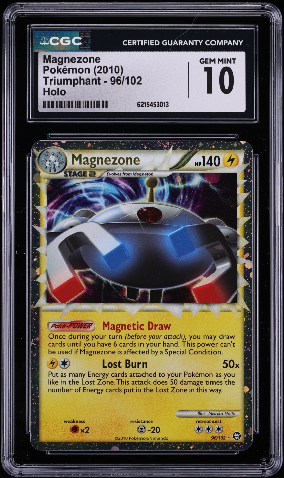 2010 Pokemon HeartGold & SoulSilver Triumphant Holo Magnezone #96 CGC 10 GEM MINT