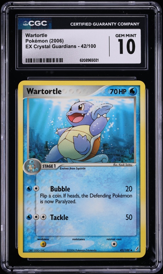2006 Pokemon EX Crystal Guardians Wartortle #42 CGC 10 GEM MINT