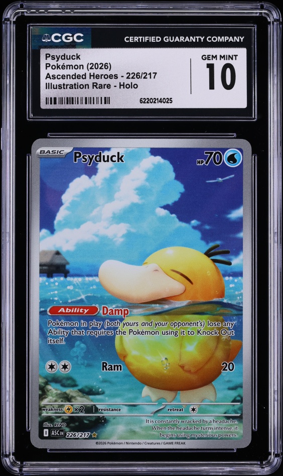 2019 Pokemon Japanese Playing Cards Old Maid Psyduck CGC 10