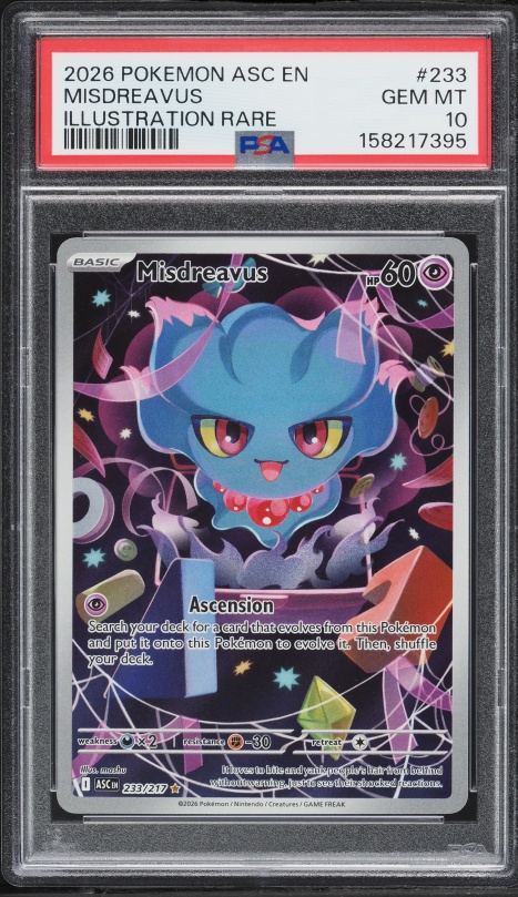 2026 Pokemon Mega Evolution Ascended Heroes IR Misdreavus #233 PSA 10 GEM MINT