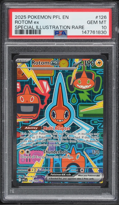 2025 Pokemon Mega Evolution Phantasmal Flames SIR Rotom ex #126 PSA 10 GEM MINT