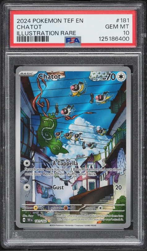 2024 Pokemon Scarlet & Violet Temporal Forces IR Chatot #181 PSA 10 GEM MINT