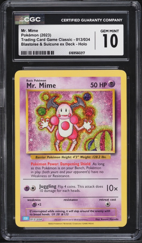 2023 Pokemon Japanese TCG Classic Collection Holo Mr. Mime #13 CGC