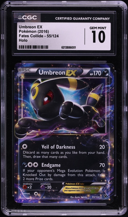 2016 Pokemon XY Promo Cosmos Breakpoint Holo Umbreon #XY96 PSA 8