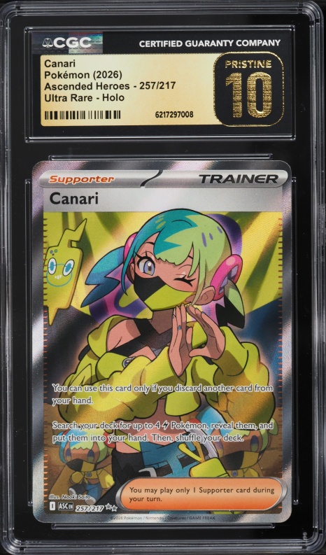 2026 Pokemon Mega Evolution Ascended Heroes Full Art Canari #257 CGC 10 PRISTINE