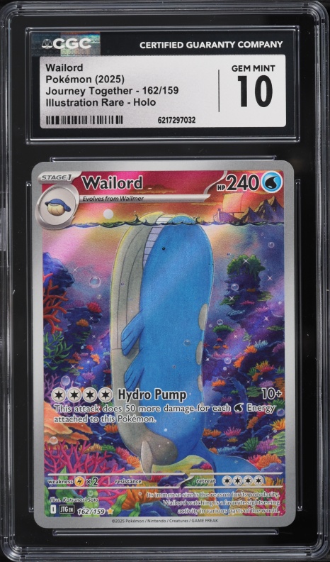 2025 Pokemon Scarlet & Violet Journey Together IR Wailord #162 CGC 10 GEM MINT
