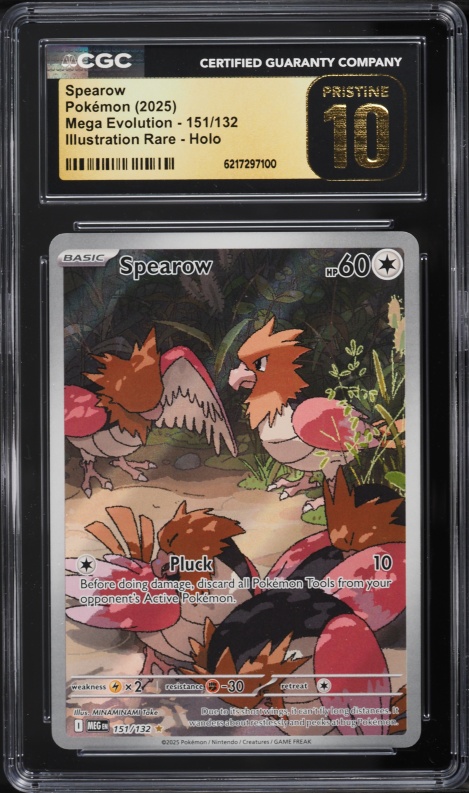 2025 Pokemon Mega Evolution IR Spearow #151 CGC 10 PRISTINE