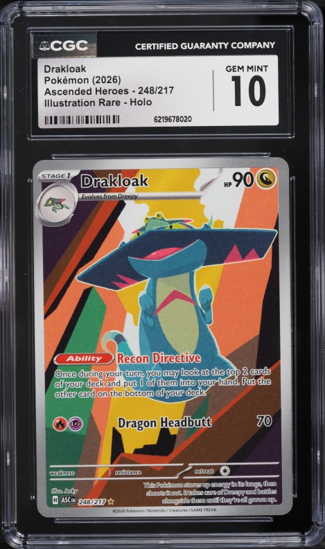 2026 Pokemon Mega Evolution Ascended Heroes IR Drakloak #248 CGC 10 GEM MINT