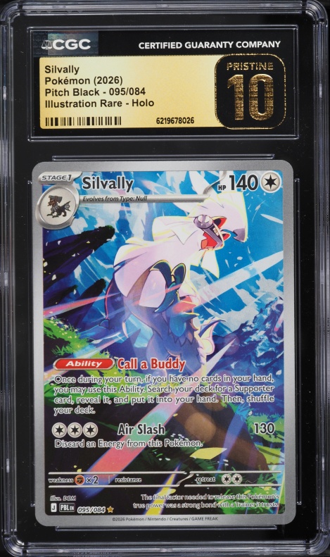 2026 Pokemon Mega Evolution Pitch Black IR Silvally #95 CGC 10 PRISTINE