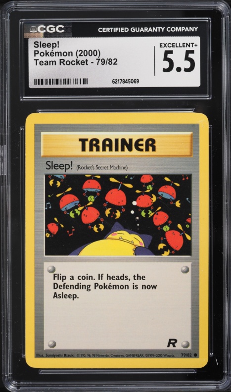 2000 Pokemon Team Rocket Sleep! #79 CGC 5.5 EX+