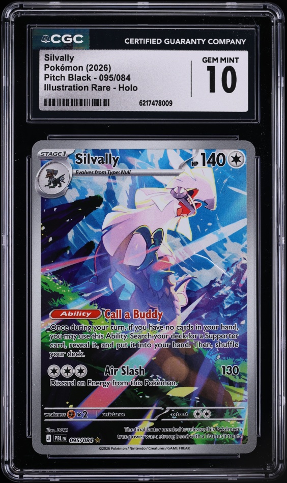 2026 Pokemon Mega Evolution Pitch Black IR Silvally #95 CGC 10 GEM MINT
