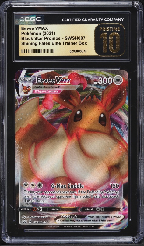 2021 Pokemon Sword & Shield Promo Shining Fates ETB Alt Art Eevee VMAX #SWSH087 CGC 10 PRISTINE