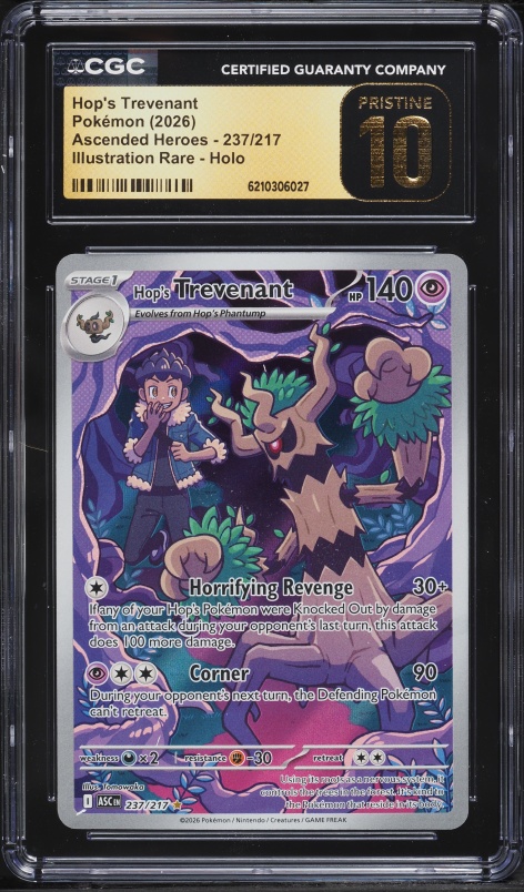 2026 Pokemon Mega Evolution Ascended Heroes IR Hop's Trevenant #237 CGC 10 PRISTINE