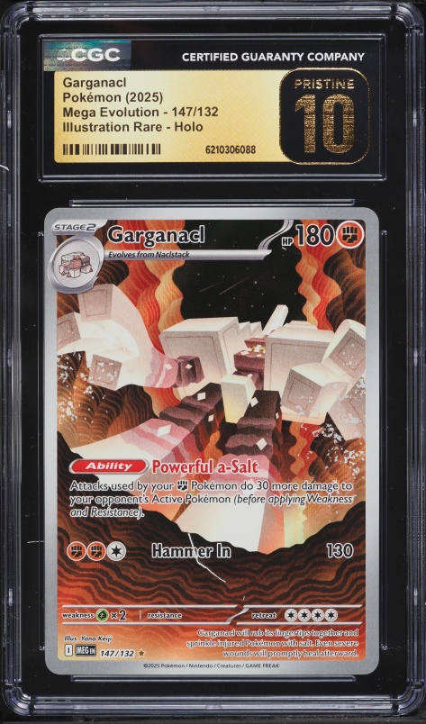2025 Pokemon Mega Evolution IR Garganacl #147 CGC 10 PRISTINE