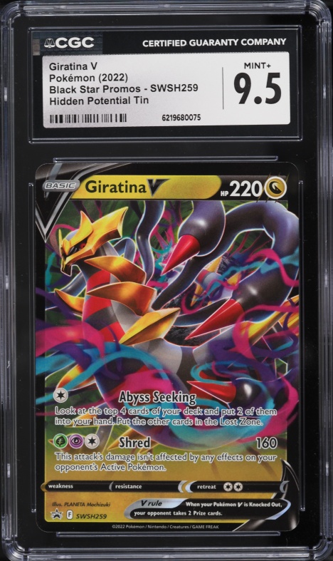 2022 Pokemon Sword & Shield Promo Hidden Potential Tin Holo Giratina V #SWSH259 CGC 9.5 MINT+