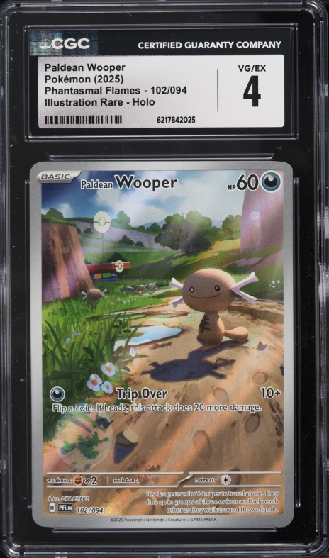 2025 Pokemon Mega Evolution Phantasmal Flames IR Paldean Wooper #102 CGC 4 VGEX