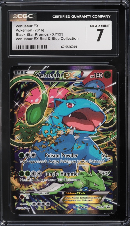 2016 Pokemon XY Promo Red & Blue Collection Full Art Venusaur Ex #XY123 CGC 7 NRMT