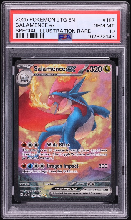 2025 Pokemon Scarlet & Violet Journey Together SIR Salamence Ex #187 PSA 10 GEM MINT