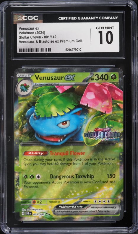 2024 Pokemon SV Stellar Crown Premium Collection Holo Venusaur Ex #1 CGC 10 GEM MINT