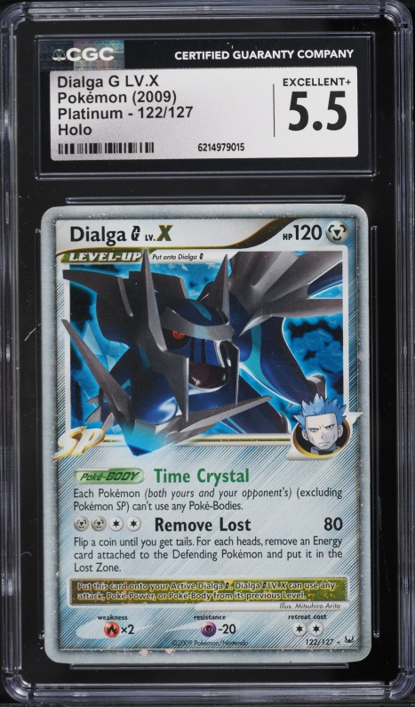 2009 Pokemon Platinum Holo Dialga G Lv.X #122 CGC 5.5 EX+