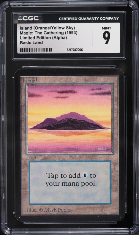 1993 Magic The Gathering MTG Alpha Dual Land Tropical Island PSA
